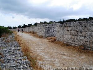 The interior of the Wall, Rhodes tours from cruise ship  