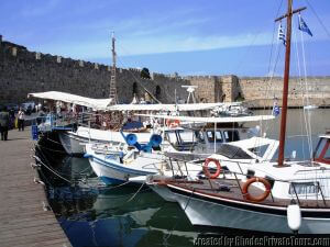 fisherman boats, Rhodes Tours 
