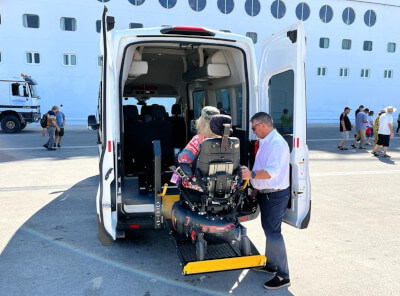 Rhodes wheelchair accessible minibus