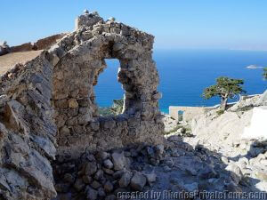 The interior of the Castle of Monolithos, Rhodes Day Tours