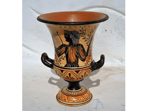 Black figure pottery in Rhodes Greece