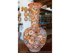 Handmade Greek pottery 24k gold