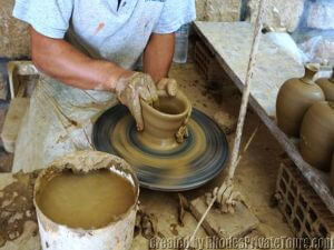 Greek pottery in Rhodes Island