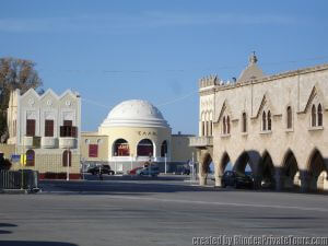 New Town Buildings, Rhodes on your own from cruise ship 