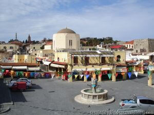 Castellania Fountain in the Old City, Rhodes Tours Greece