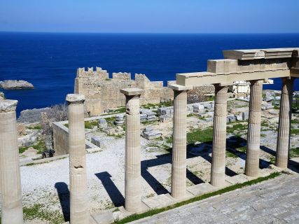 Lindos Acropolis, temple of Athena, Rhodes Lindos Private Tours