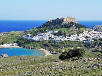 Panoramic View of Lindos, Rhodes Lindos Tour