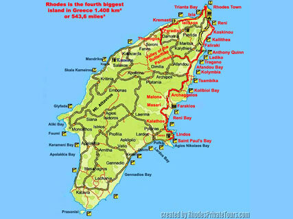 Rhodes private full day tours, Rhodes private shore excursions, East West coast full day tour