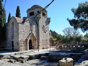 The remains of the temple of Athena Polias, Rhodes Taxi Tours