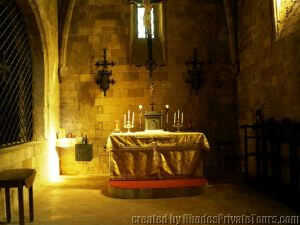 The interior of the church of our Lady of Filerimos, Rhodes cruise excursions  