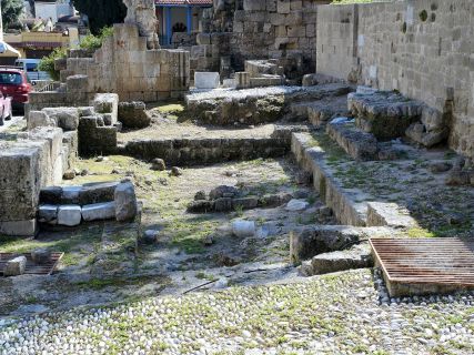 The ruins of the church of Saint John’s in Rhodes Greece